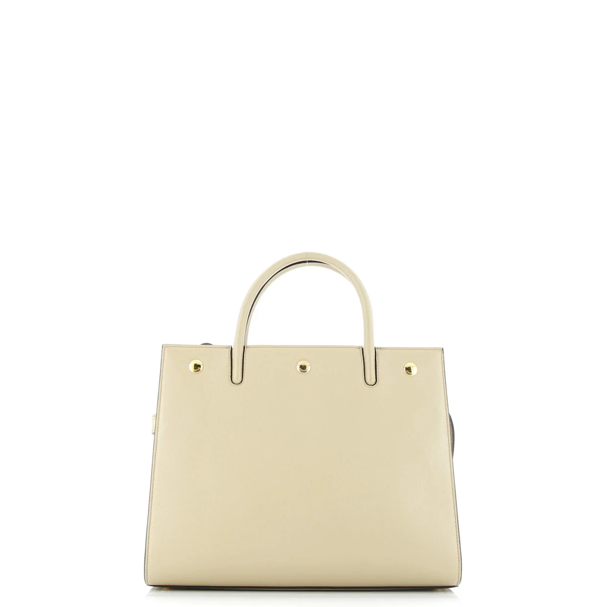 Title Two Handle Tote Leather Small - Deep Luxury