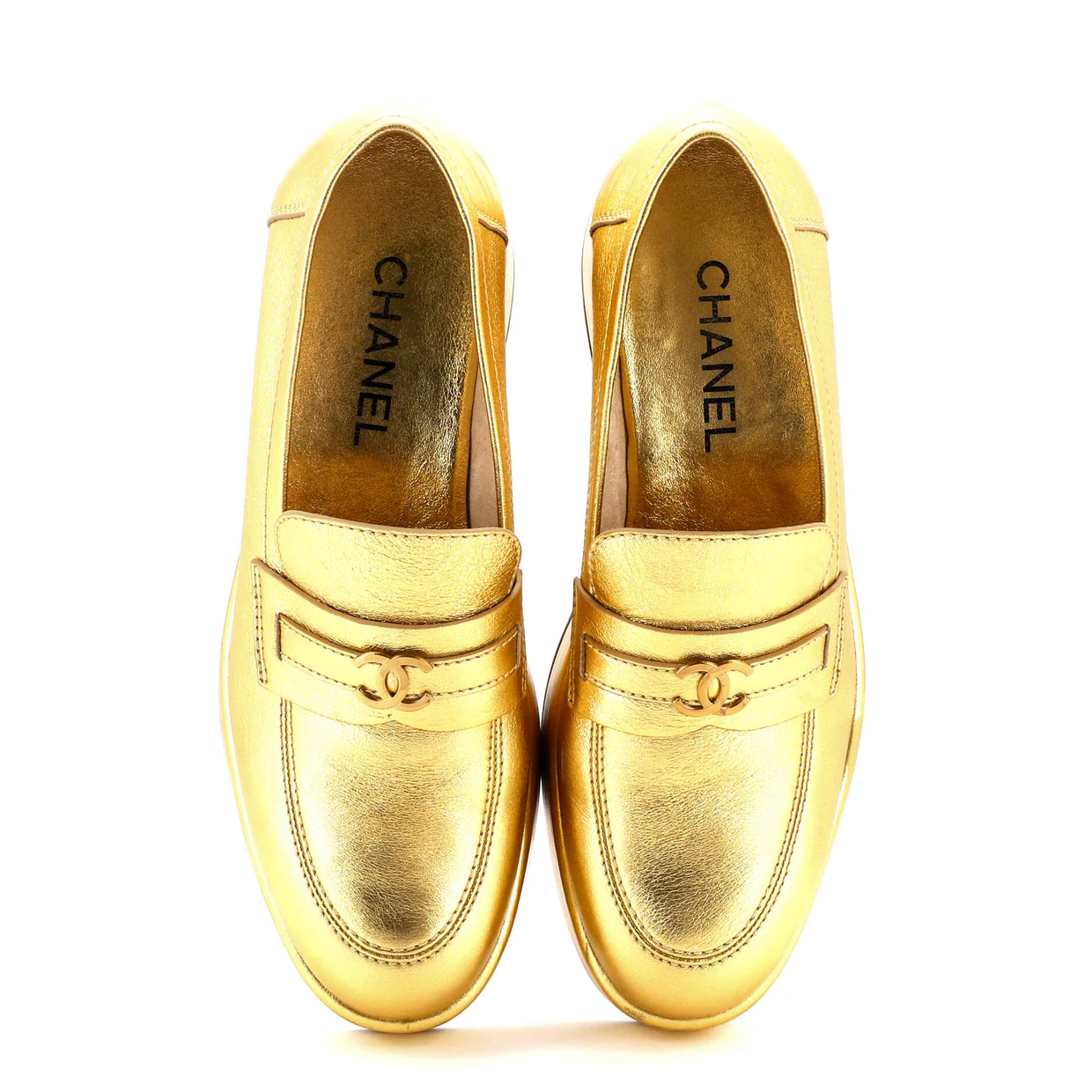 Women's CC Platform Loafers Leather - Deep Luxury