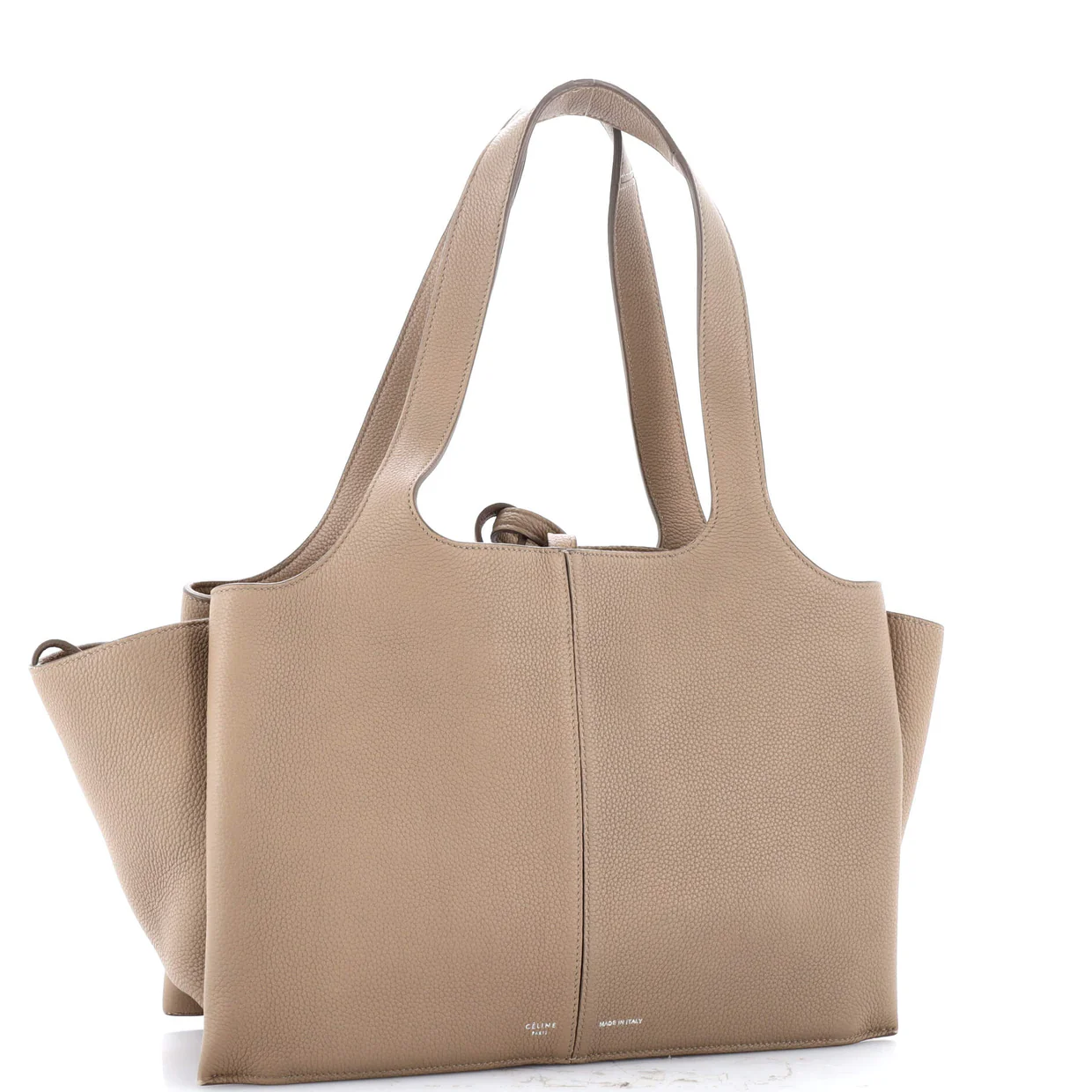 Tri-Fold Shoulder Bag Grained Calfskin Small - Deep Luxury