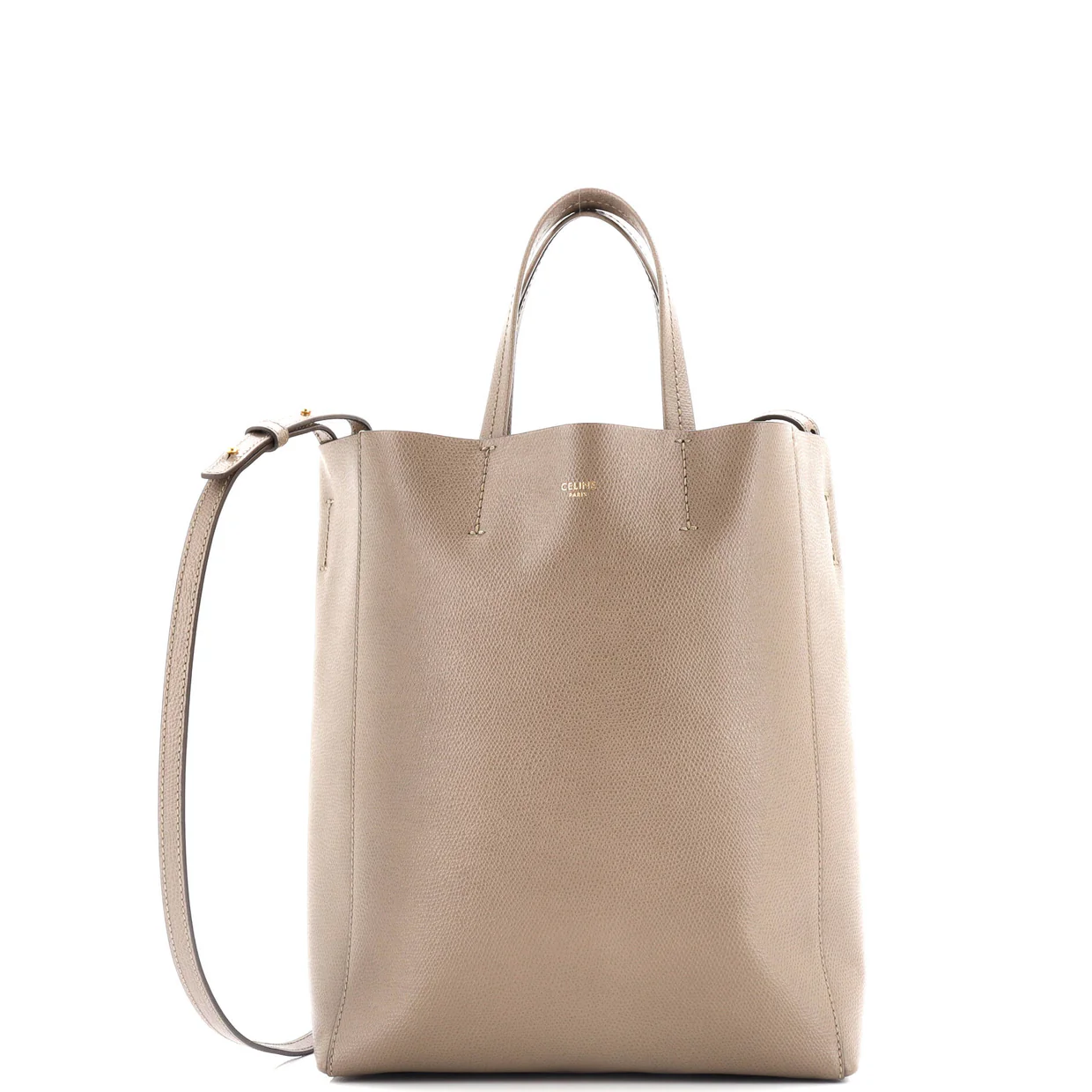 Vertical Cabas Tote Grained Calfskin Small - Deep Luxury