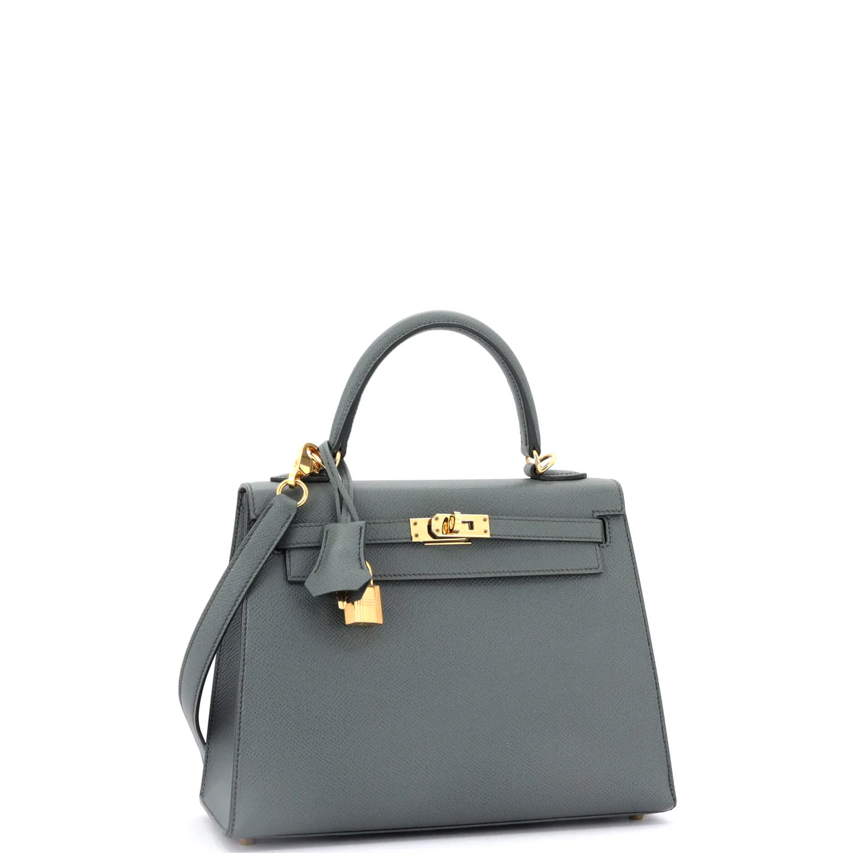 Kelly Handbag Vert Amande Epsom with Gold Hardware 25 - Deep Luxury