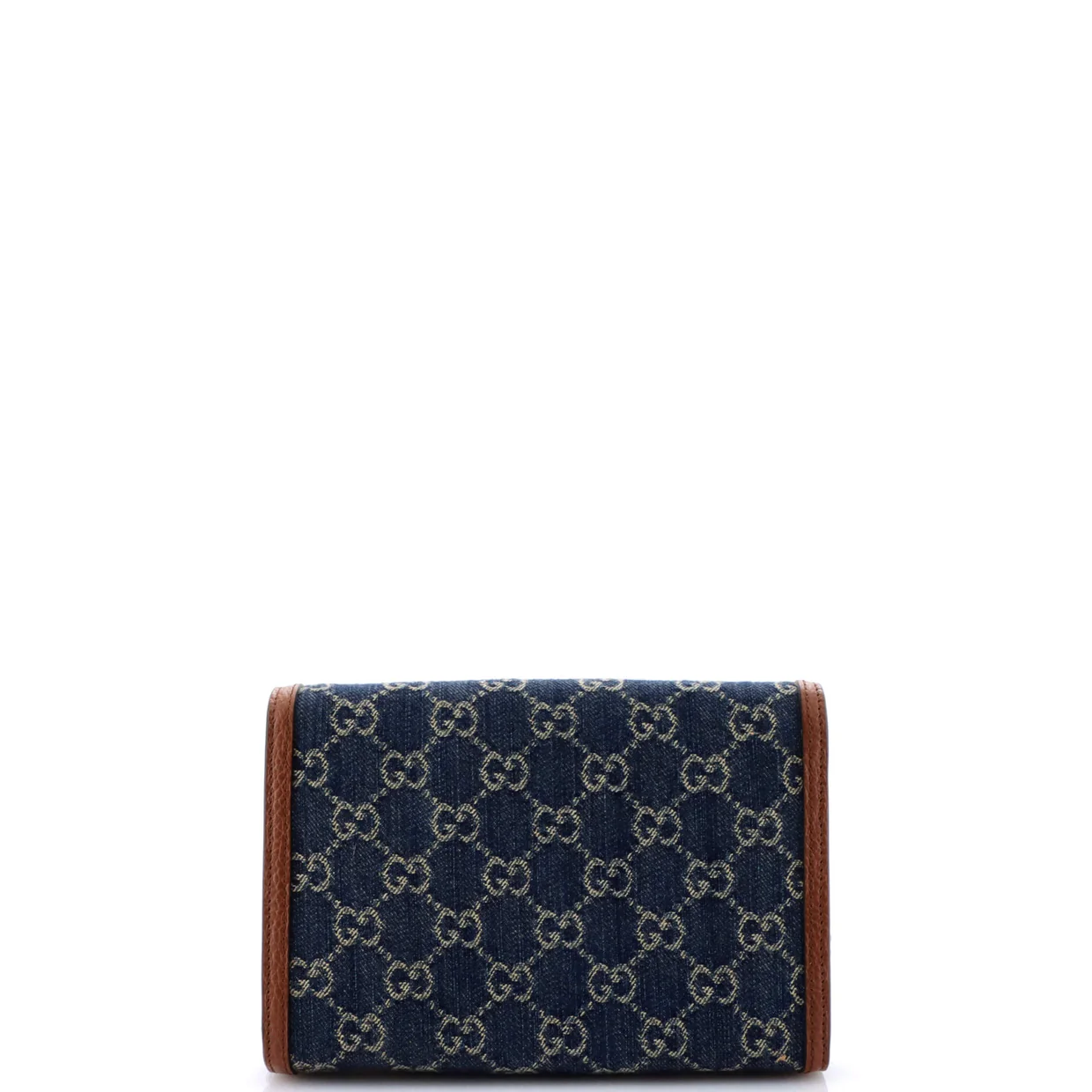 Dionysus Chain Wallet GG Denim Small - Deep Luxury