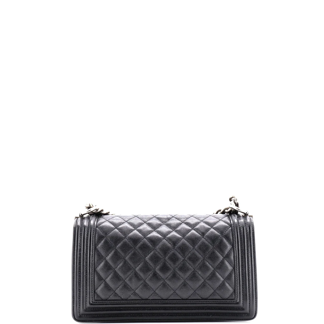 Boy Flap Bag Quilted Caviar Old Medium - Deep Luxury