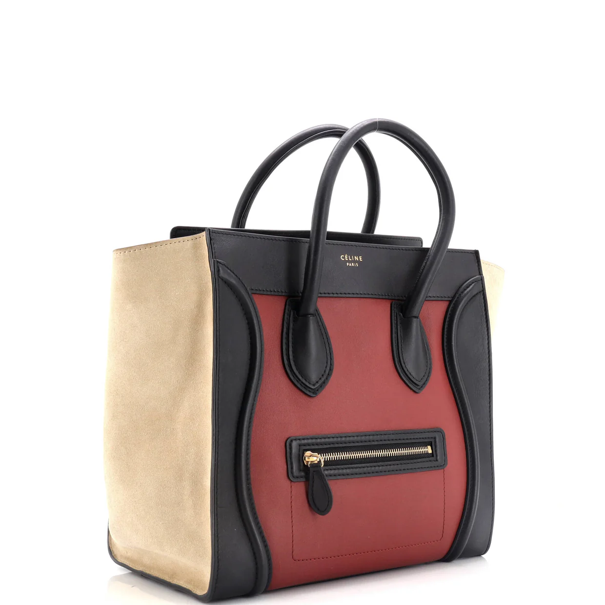 Tricolor Luggage Bag Leather Micro - Deep Luxury