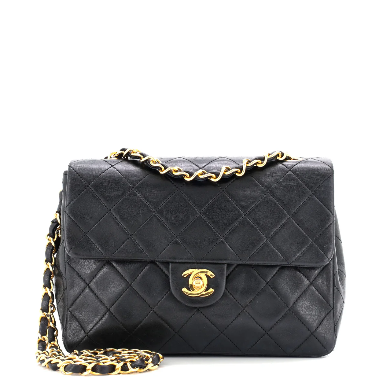 Vintage Square Classic Flap Bag Quilted Lambskin Small - Deep Luxury