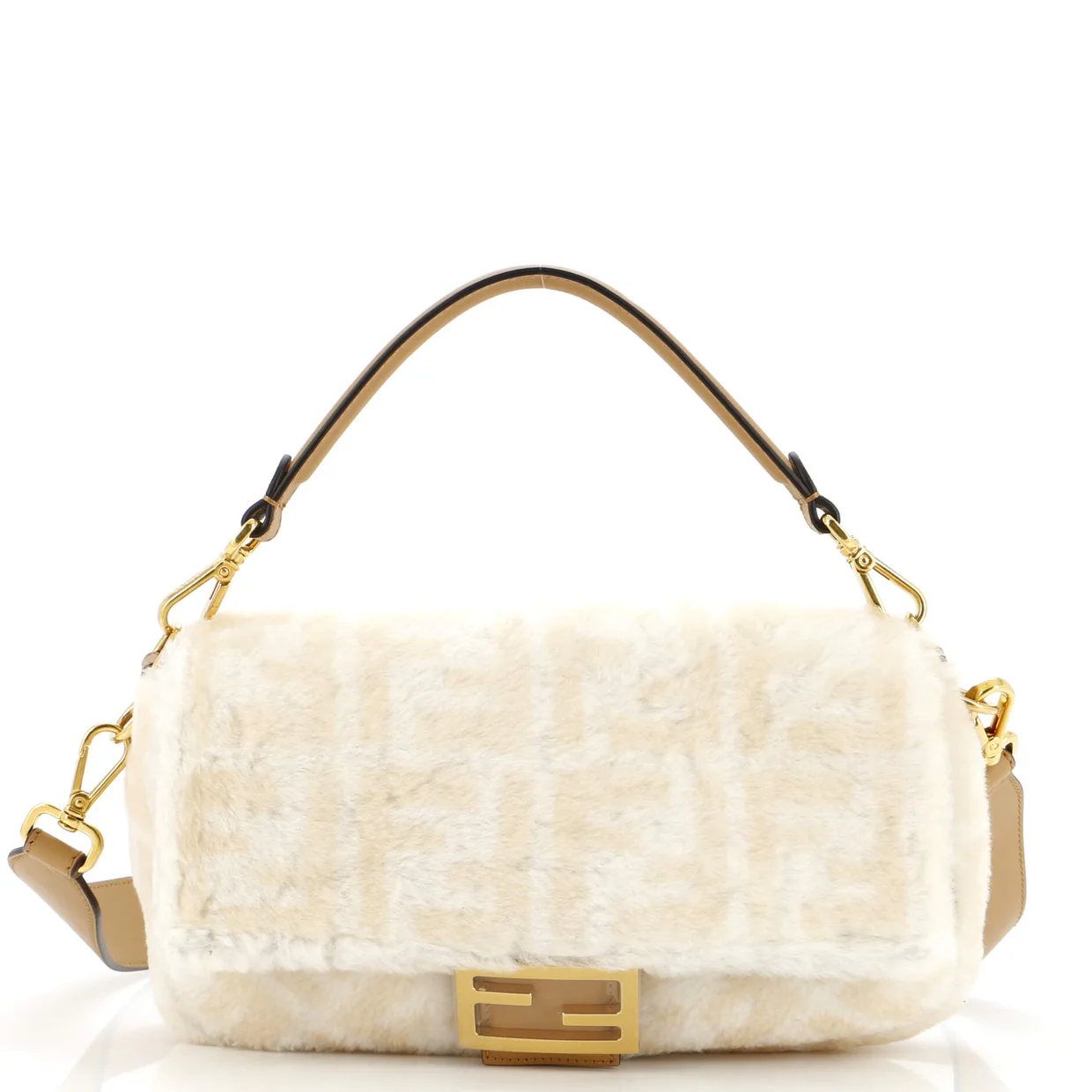 Baguette NM Bag Zucca Shearling Medium - Deep Luxury