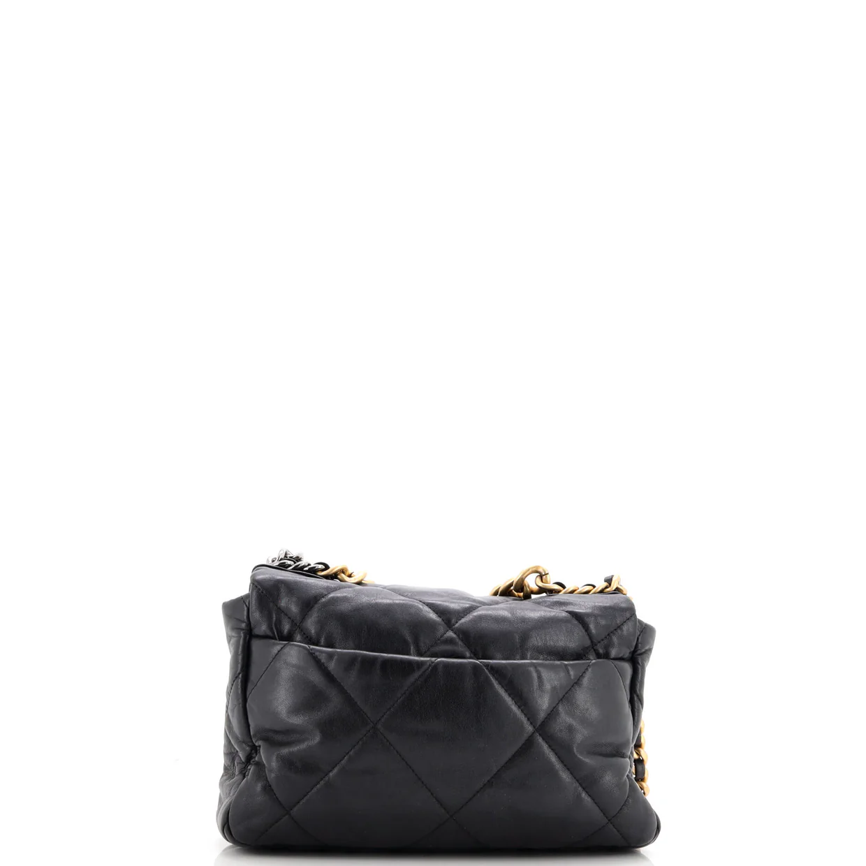 19 Flap Bag Quilted Leather Large - Deep Luxury