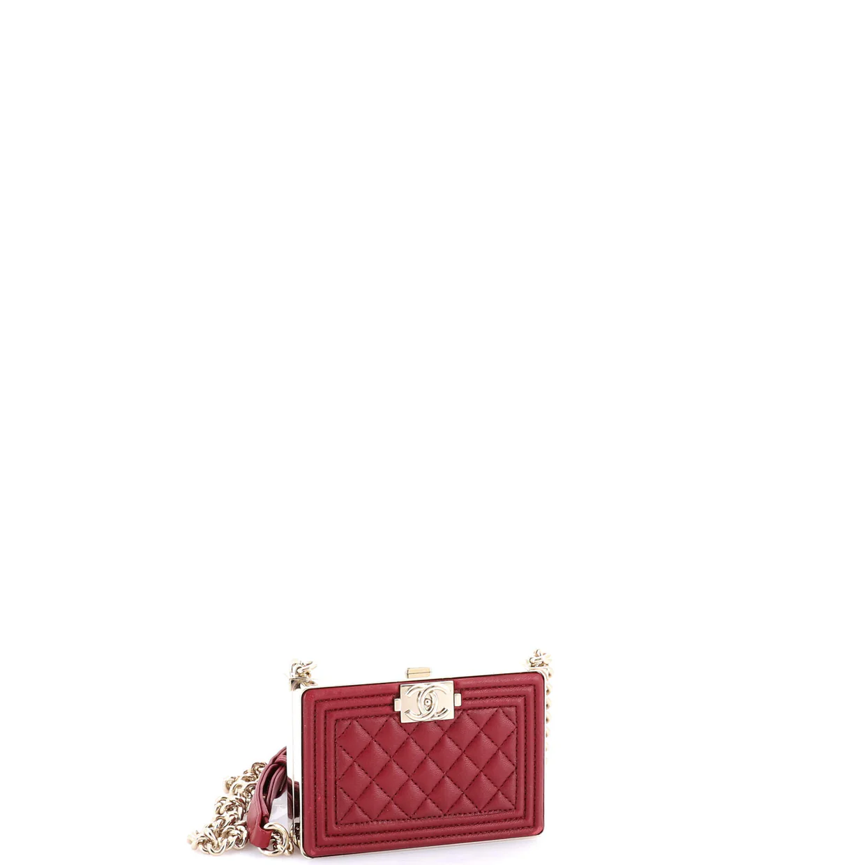 Boy Chain Box Minaudiere Quilted Lambskin - Deep Luxury