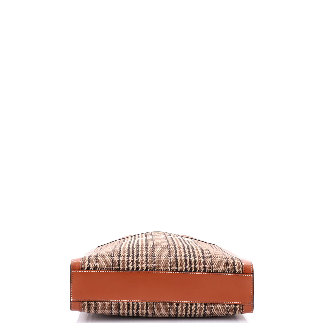 Vertical Cabas Tote Check Canvas and Leather Small - Deep Luxury