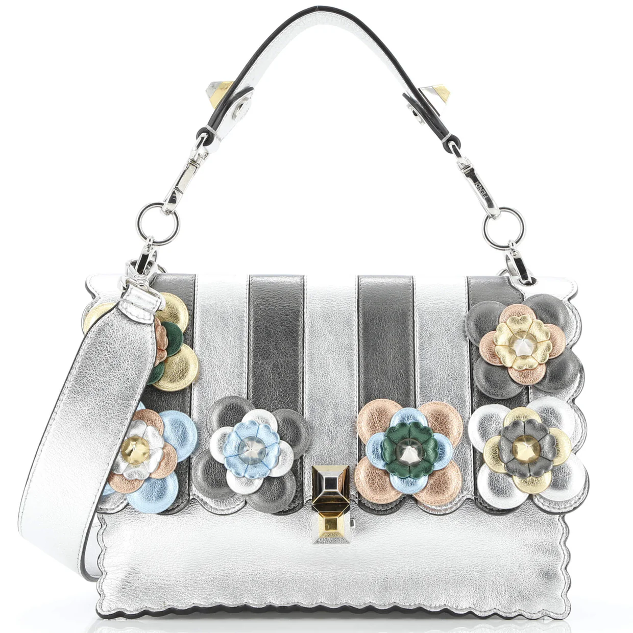 Flowerland Kan I Bag Embellished Leather Medium - Deep Luxury
