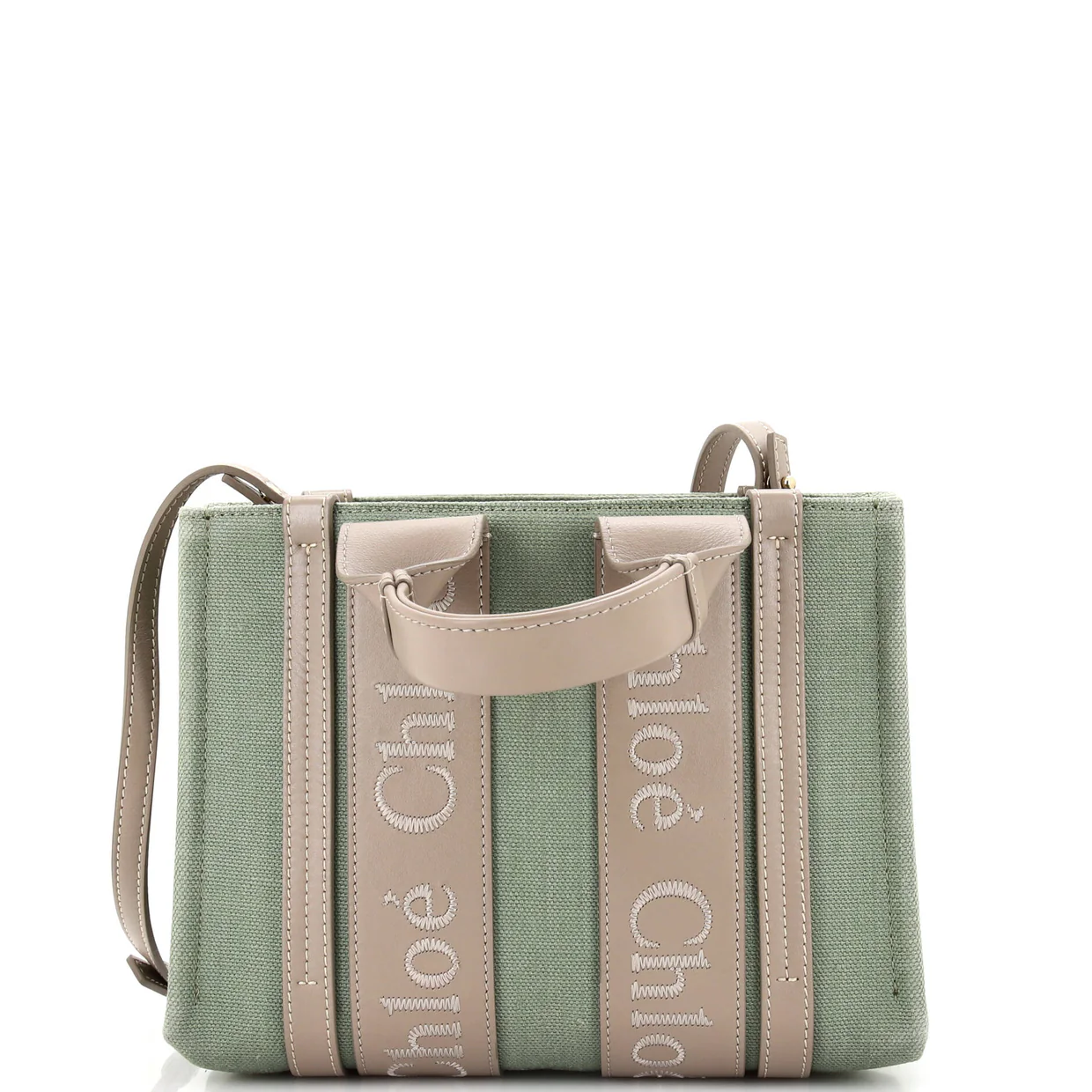 Woody Convertible Tote Linen and Leather Small - Deep Luxury