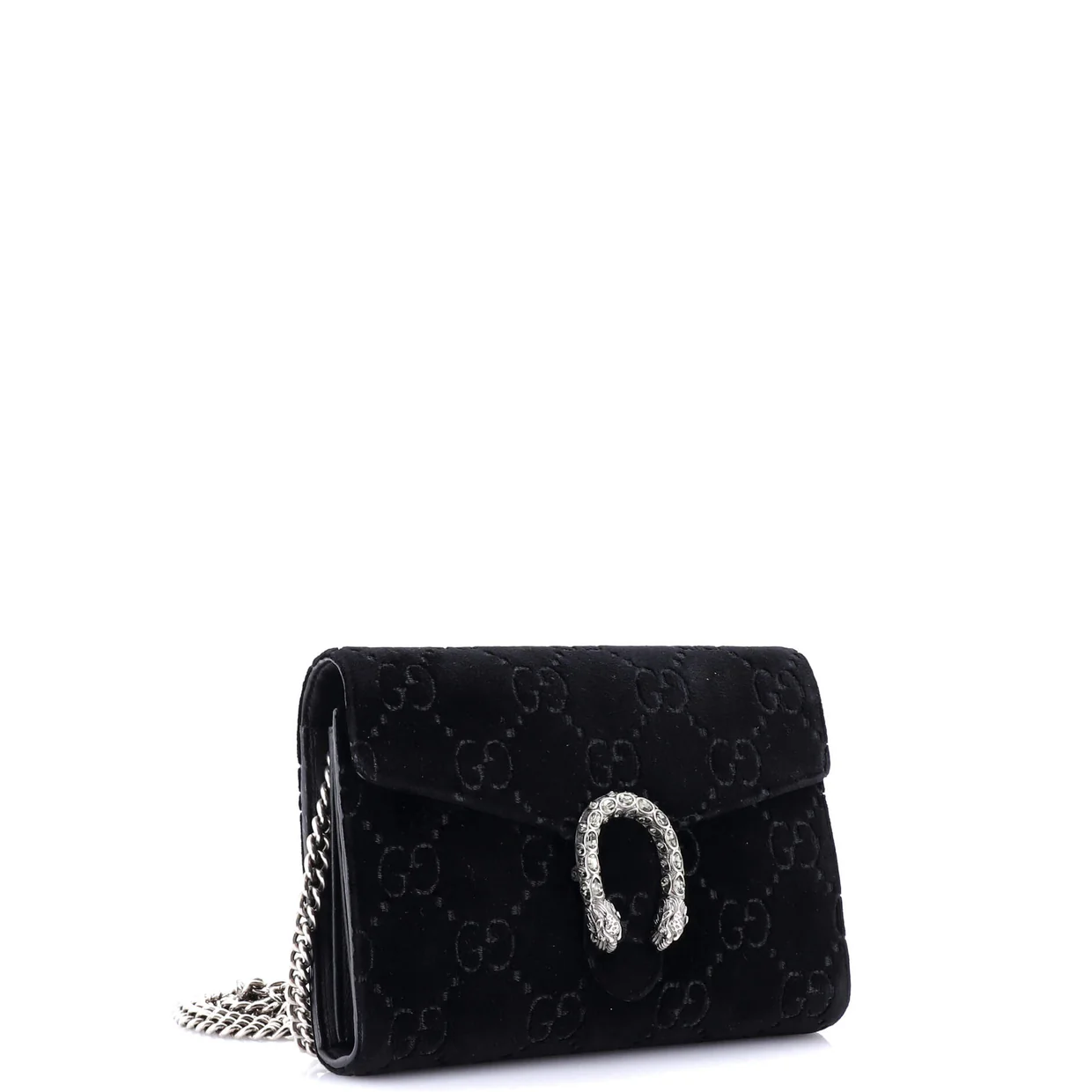 Dionysus Chain Wallet GG Velvet Small - Deep Luxury