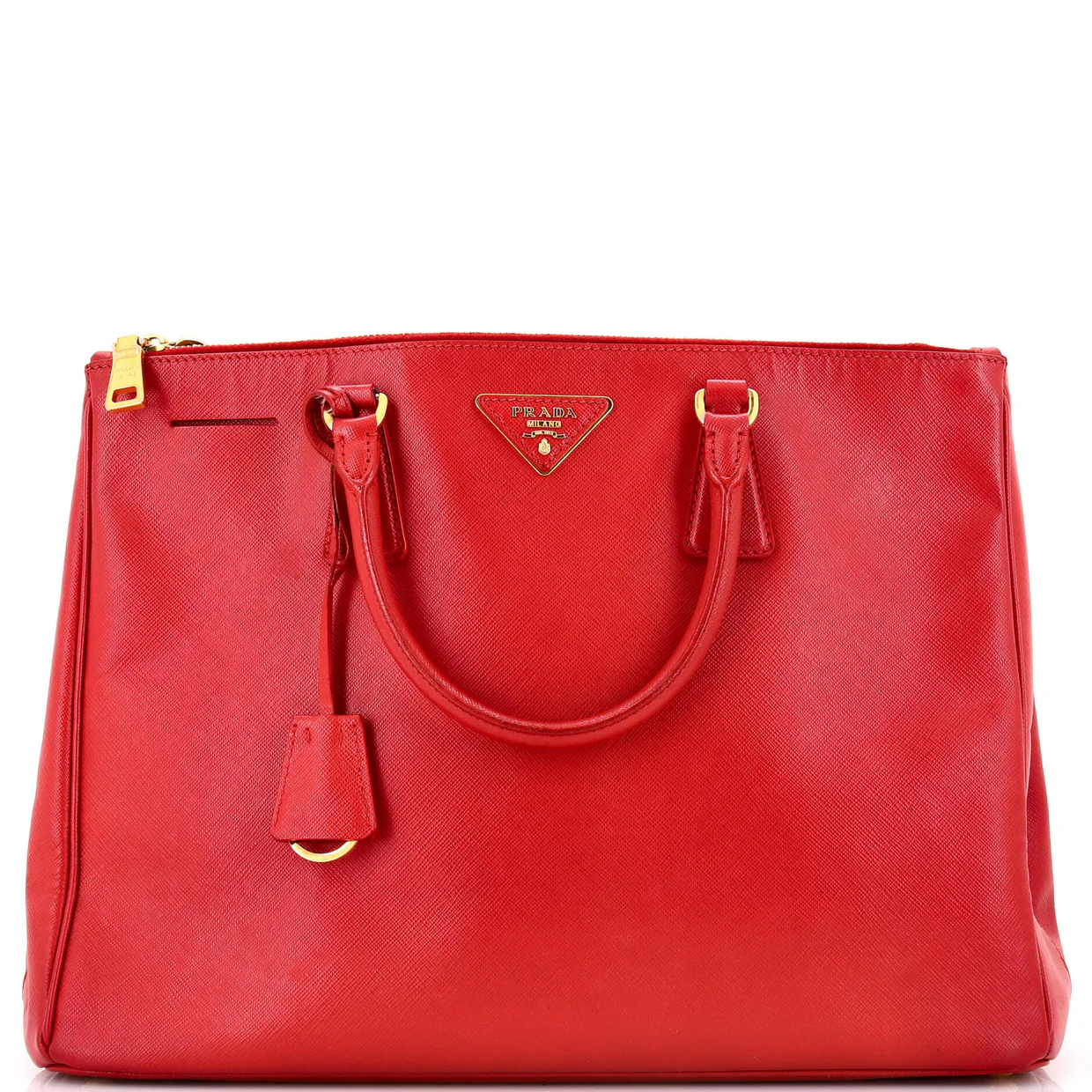 Double Zip Lux Tote Saffiano Leather Large - Deep Luxury