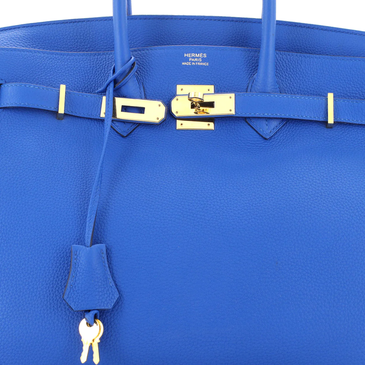 Birkin Handbag Bleu Zellige Togo with Gold Hardware 35 - Deep Luxury