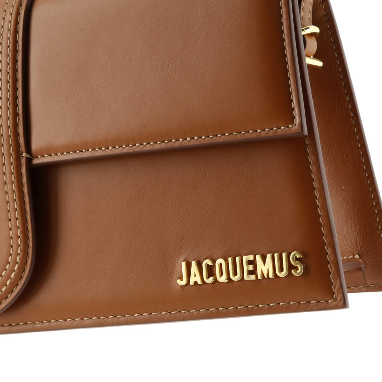 Le Bambino Top Handle Flap Bag Leather Long - Deep Luxury