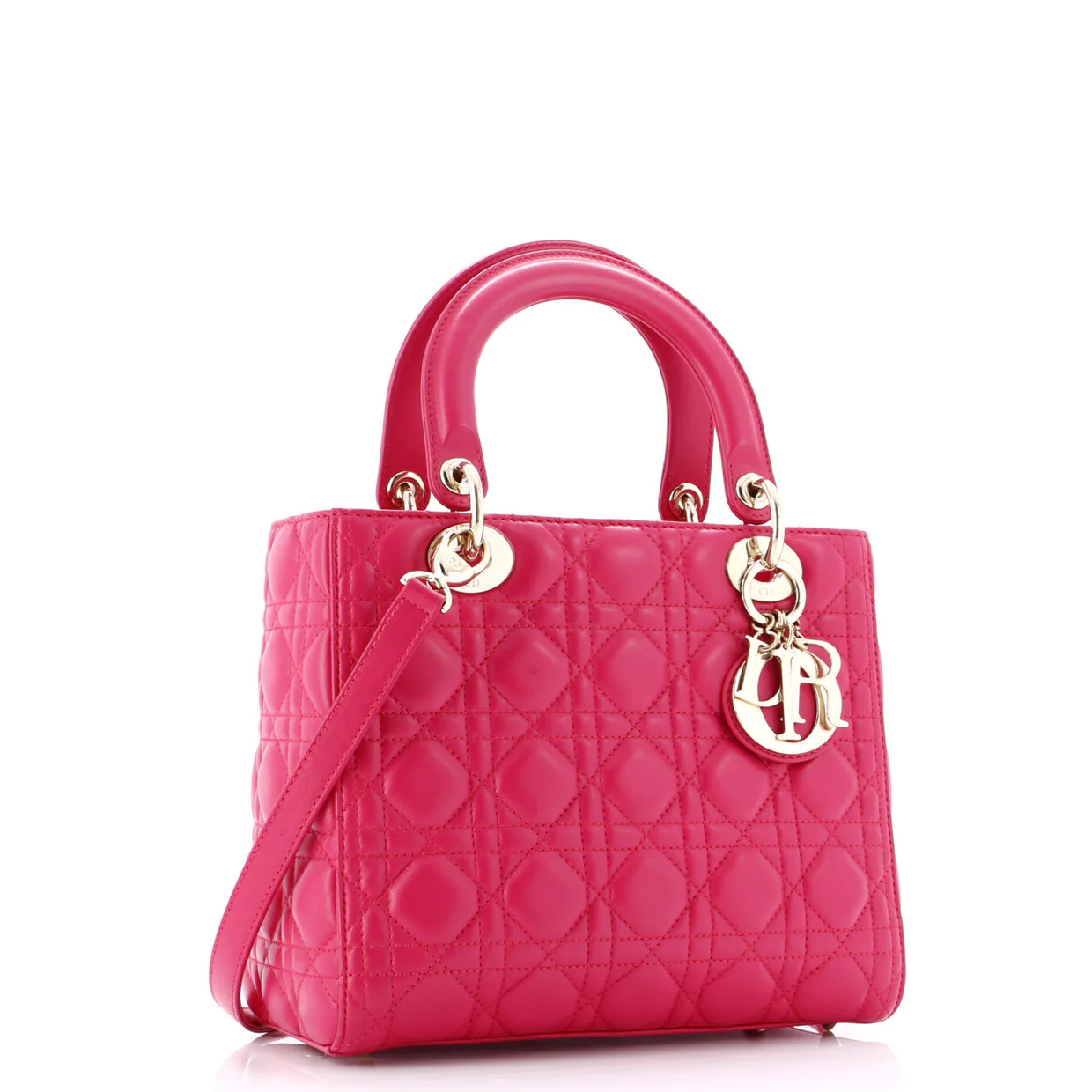 Lady Dior Bag Cannage Quilt Lambskin Medium - Deep Luxury