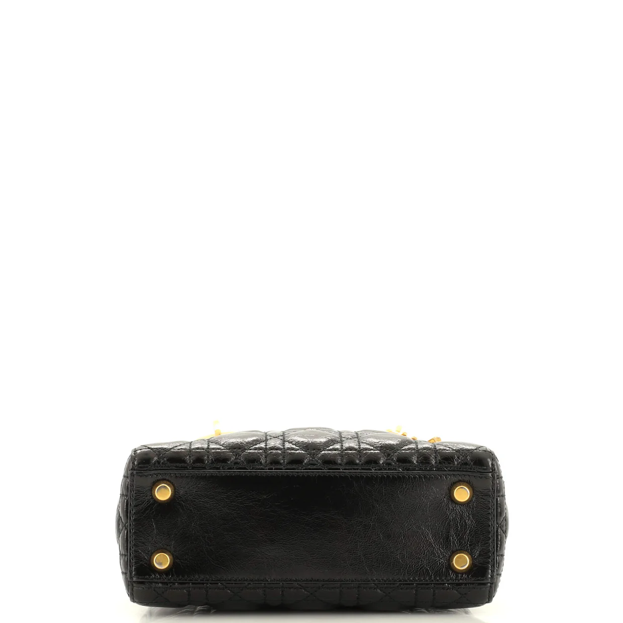 My Lady Dior Bag Cannage Quilted Crinkled Patent - Deep Luxury