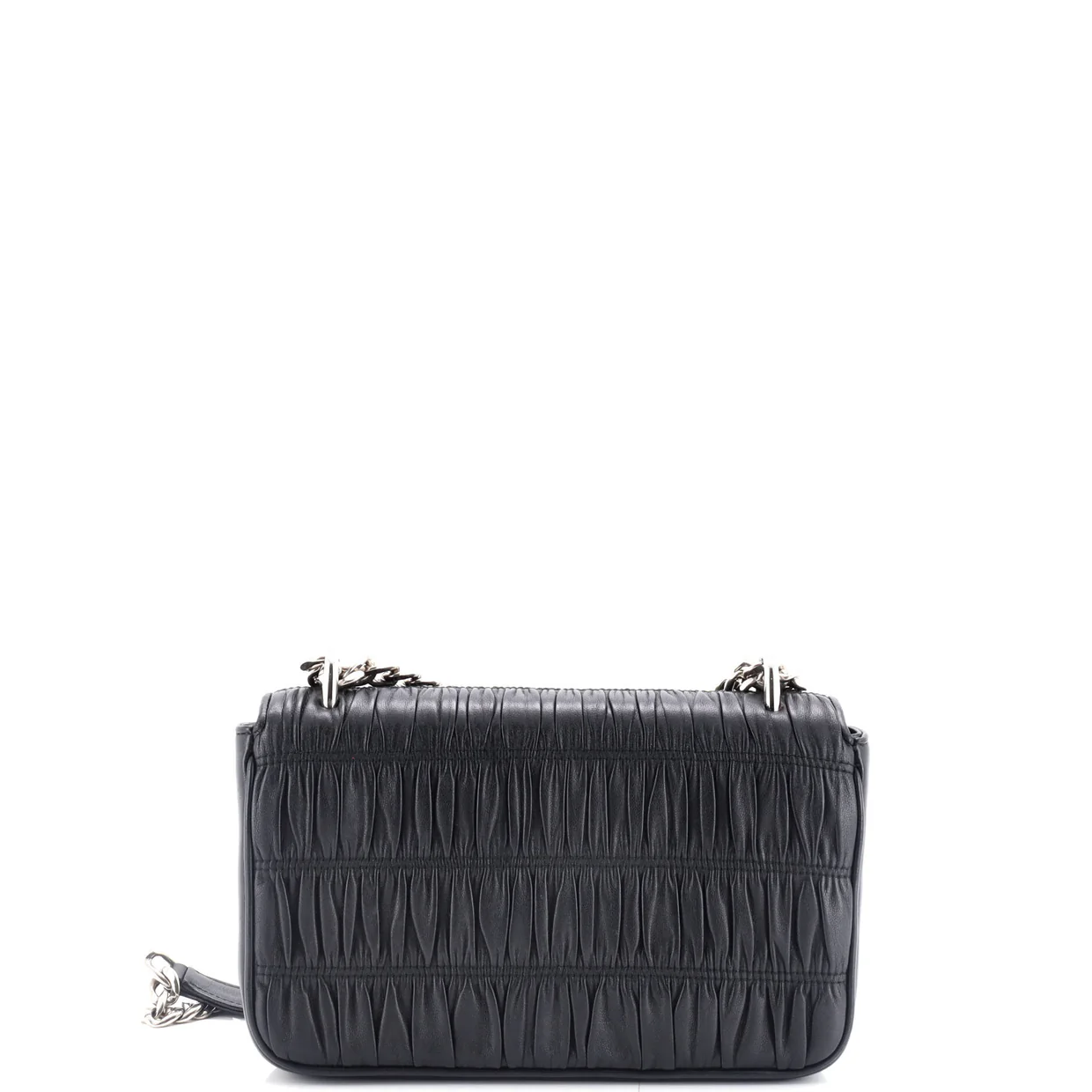 Chain Flap Shoulder Bag Nappa Gaufre Small - Deep Luxury