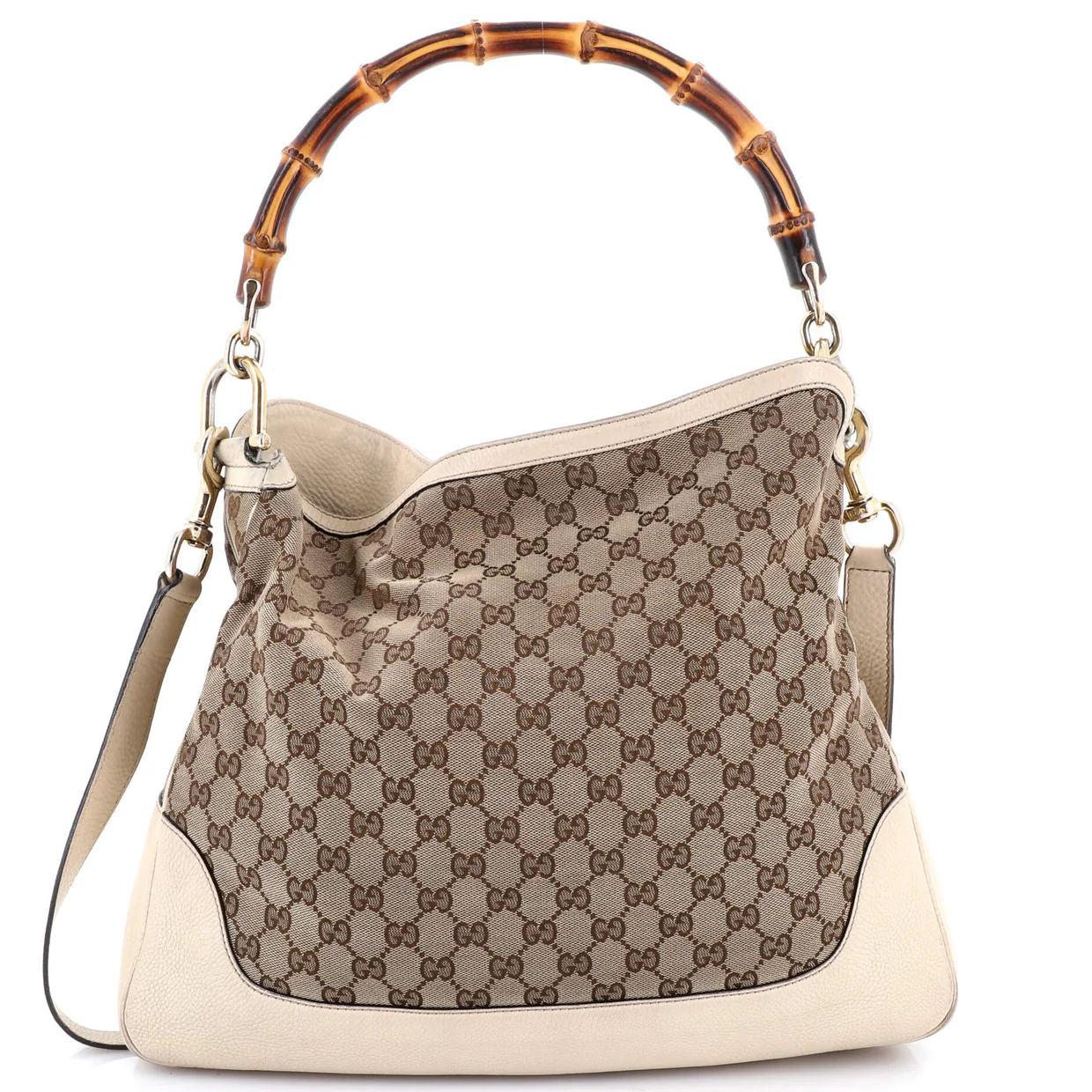 Diana Bamboo Shoulder Bag GG Canvas Medium - Deep Luxury