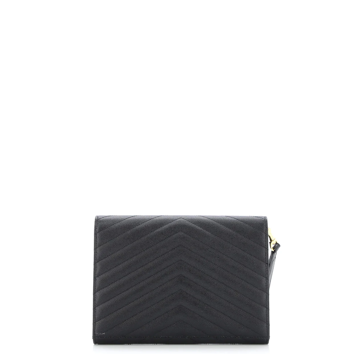 Classic Monogram Envelope Wristlet Clutch Matelasse Chevron Leather - Deep Luxury