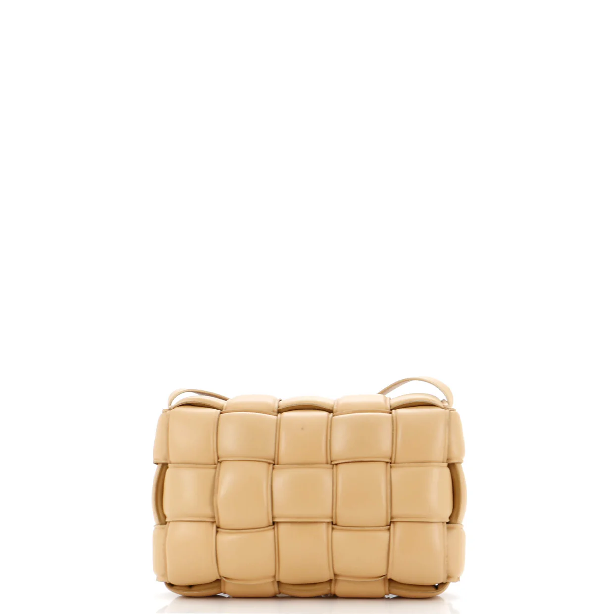 Cassette Crossbody Bag Padded Maxi Intrecciato Leather Small - Deep Luxury