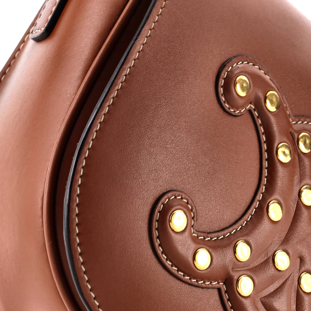 Cuir Triomphe Folco Bag Studded Leather - Deep Luxury