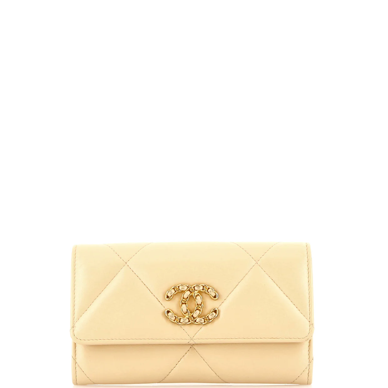 19 Flap Wallet Quilted Lambskin Long - Deep Luxury