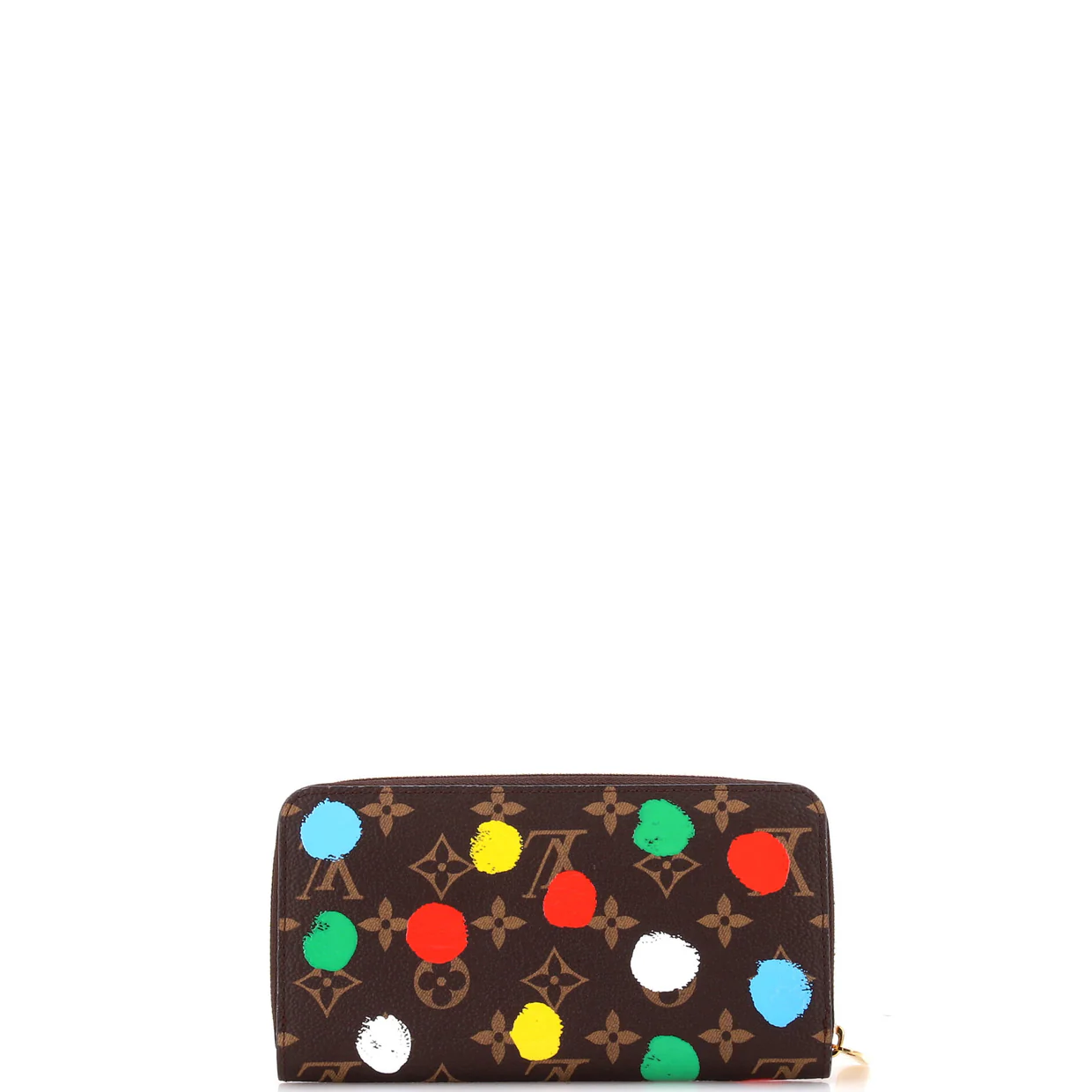 Zippy Wallet Yayoi Kusama Painted Dots Monogram Canvas - Deep Luxury