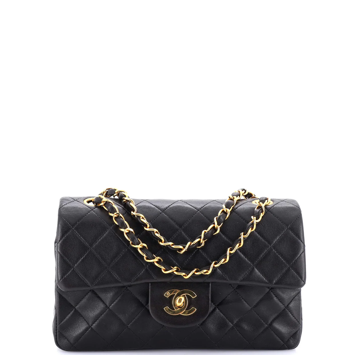 Vintage Classic Double Flap Bag Quilted Lambskin Small - Deep Luxury