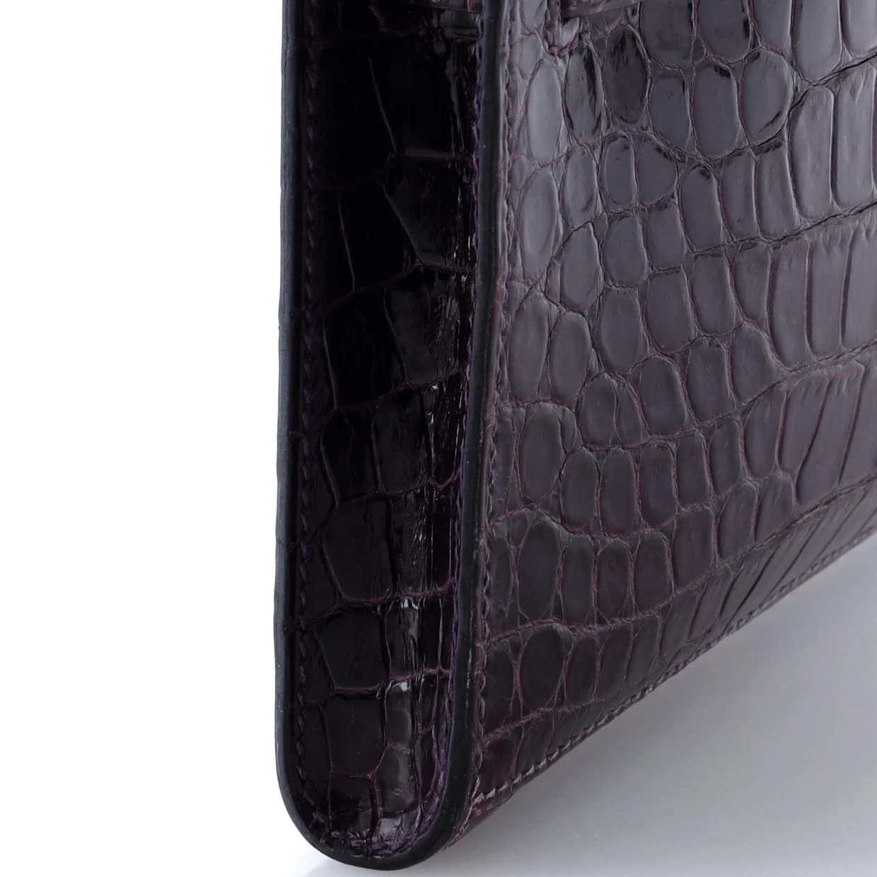 Kelly Cut Pochette Porosus Crocodile - Deep Luxury