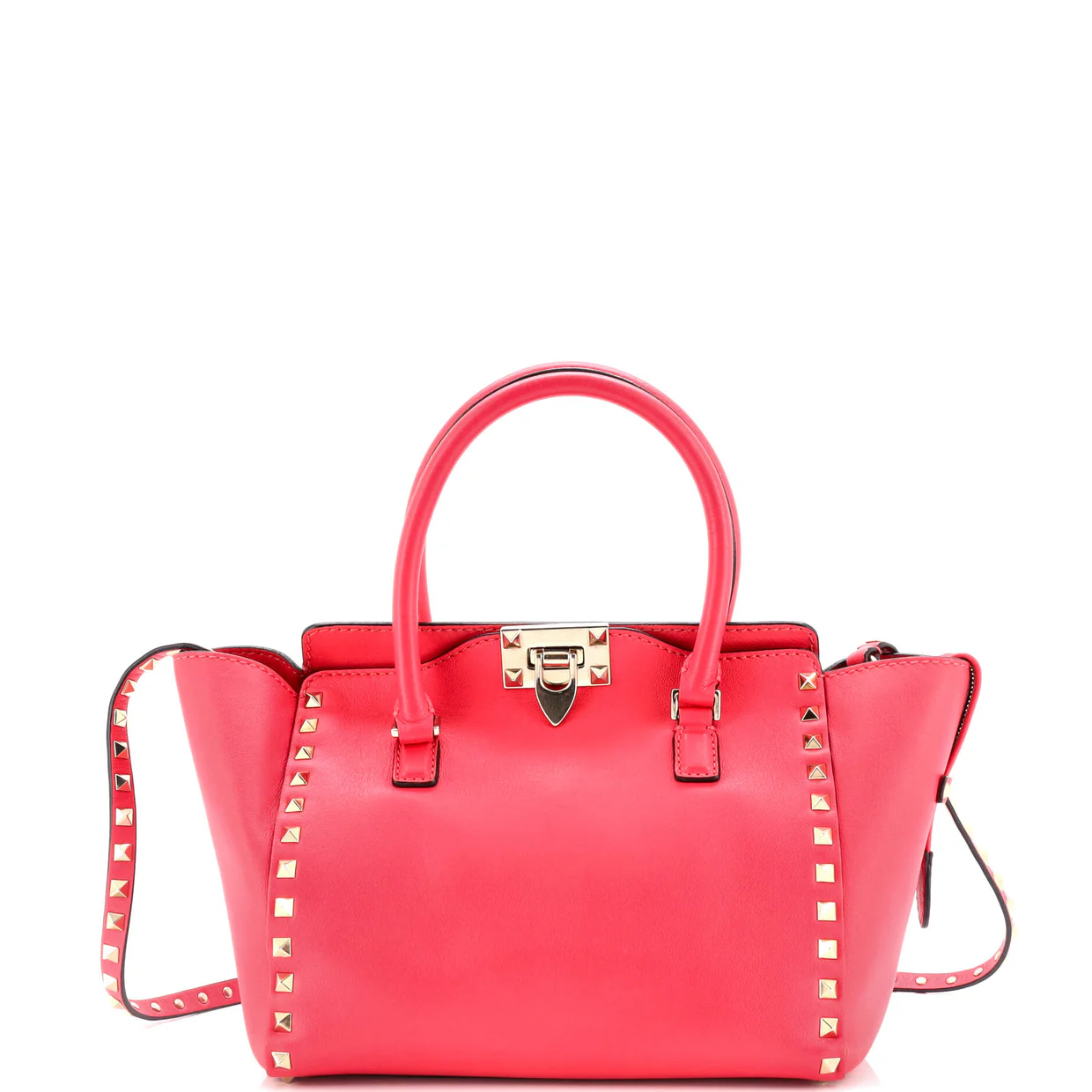 Rockstud Tote Rigid Leather Small - Deep Luxury