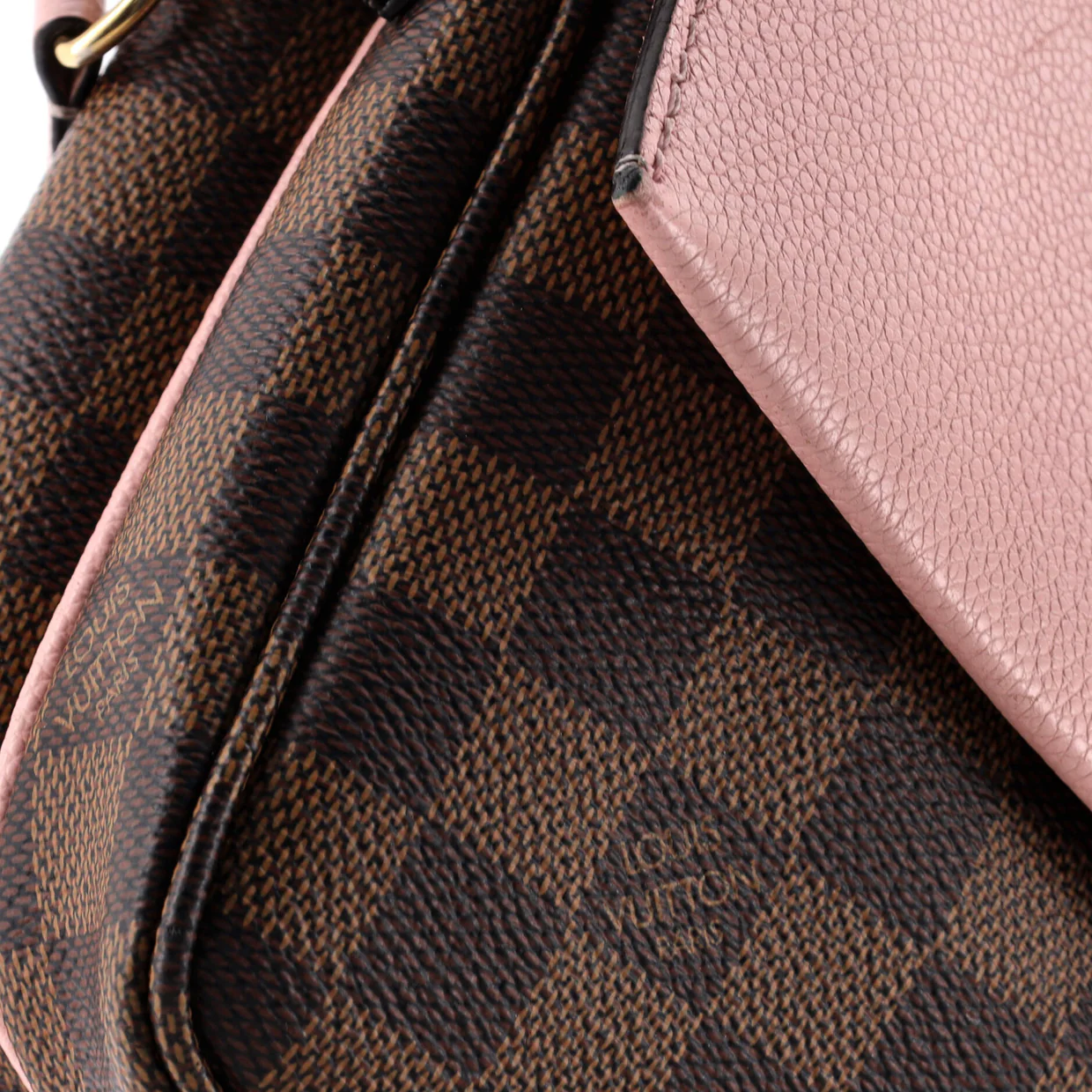 Clapton Handbag Damier and Leather PM - Deep Luxury