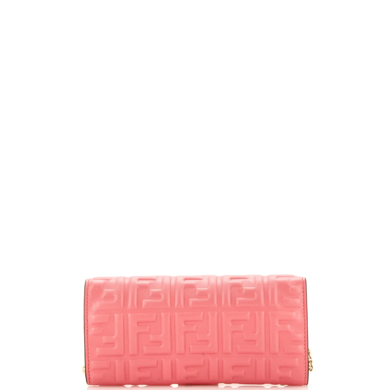 Baguette Continental Wallet on Chain Zucca Embossed Leather - Deep Luxury