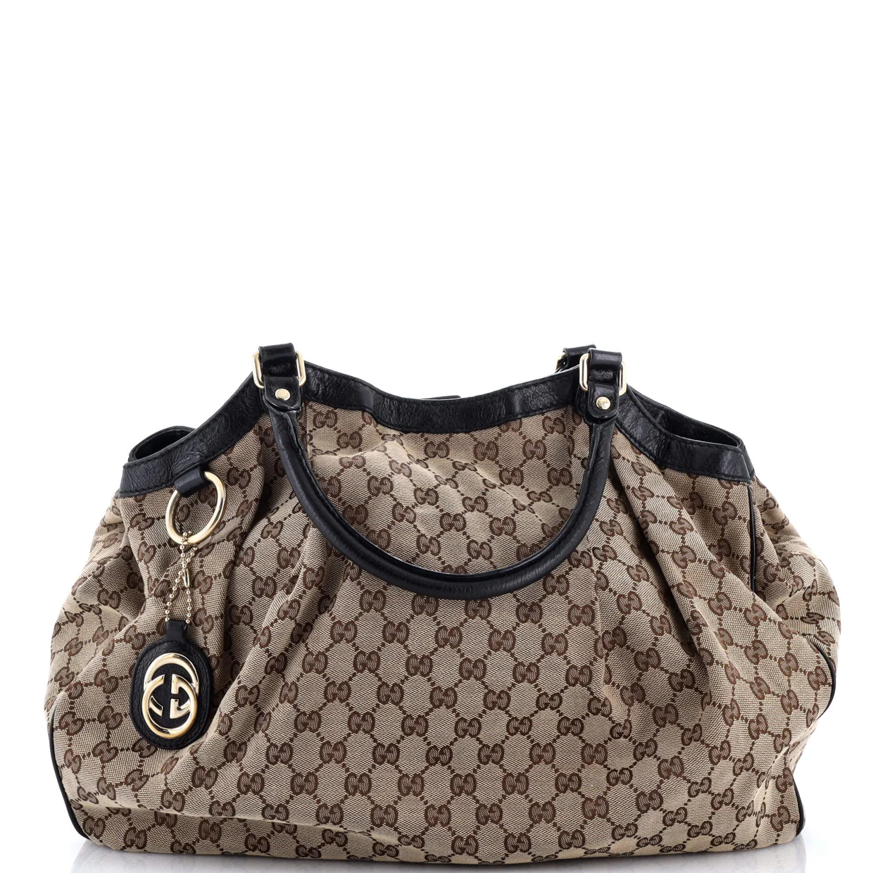 Sukey Tote GG Canvas with Leather Large - Deep Luxury