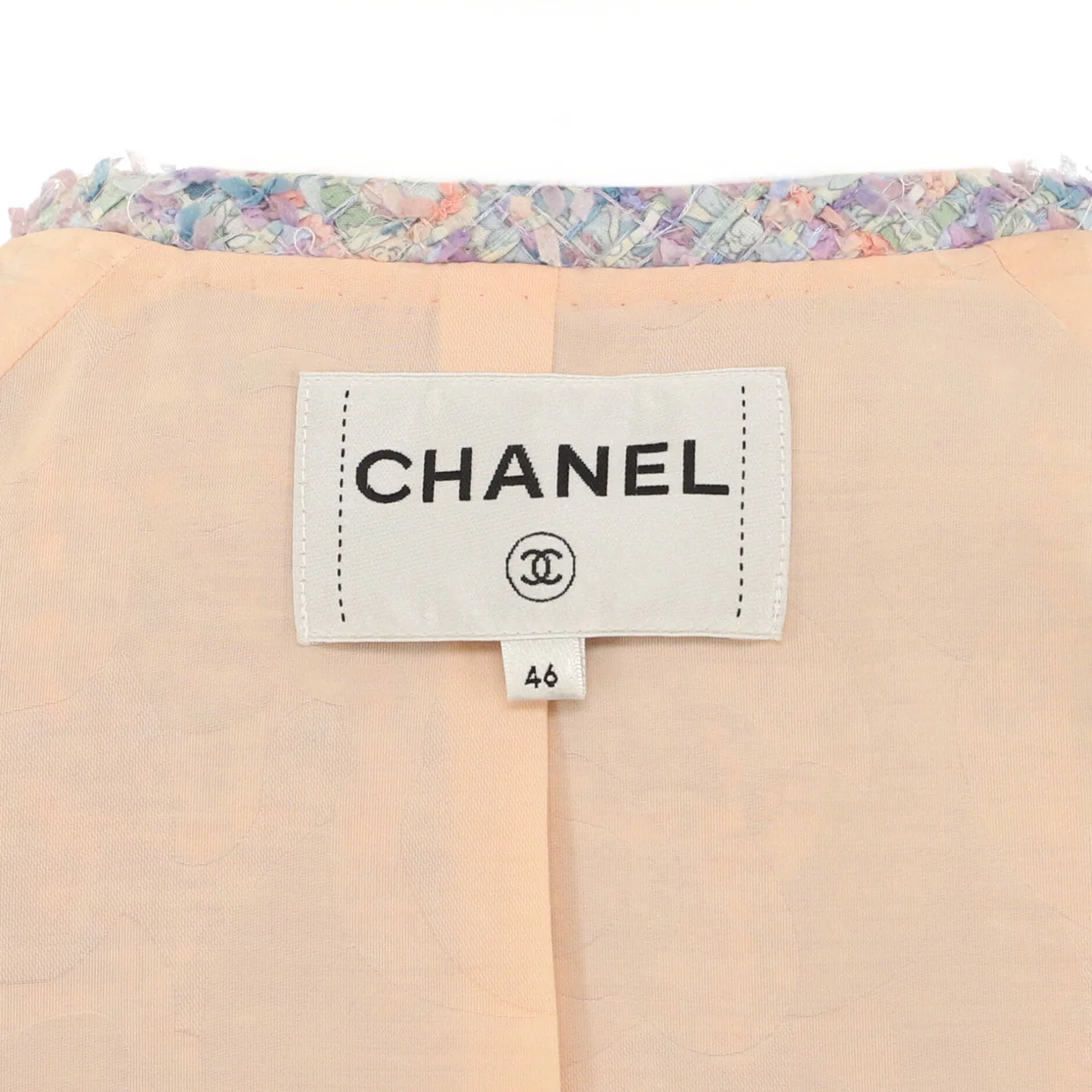 Women's Two Button Flap Pocket Collarless Jacket Tweed - Deep Luxury