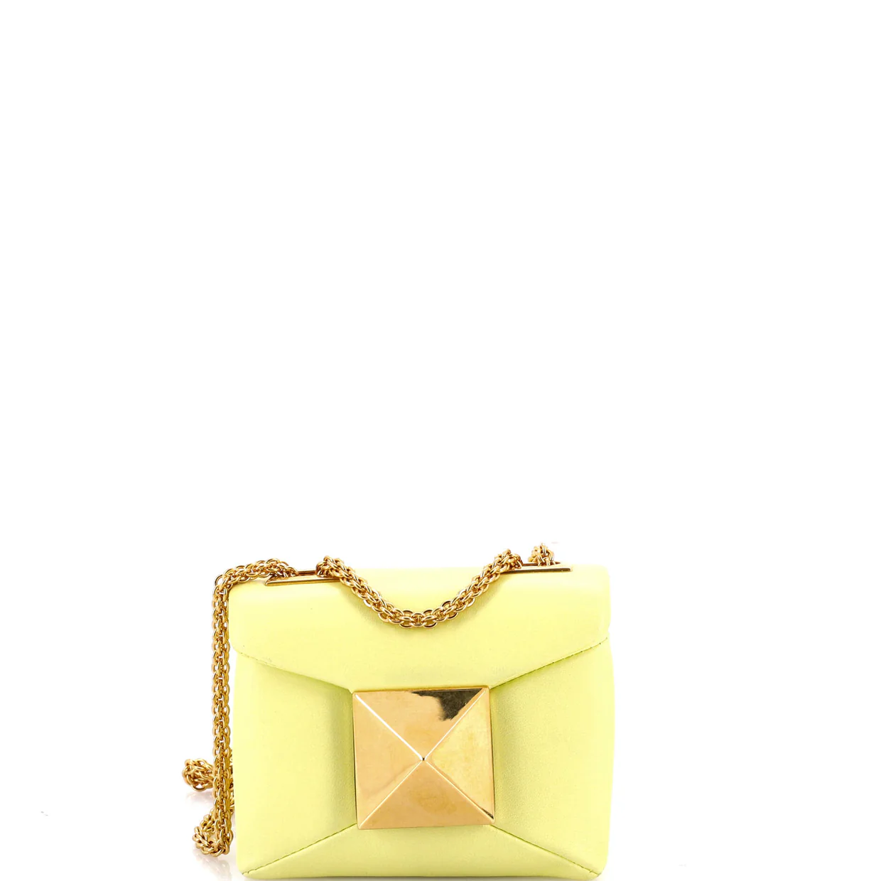 One Stud Chain Flap Bag Leather Micro - Deep Luxury