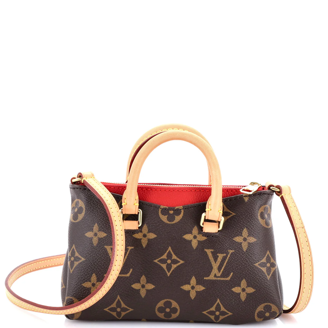 Pallas Tote Monogram Canvas with Leather Nano - Deep Luxury