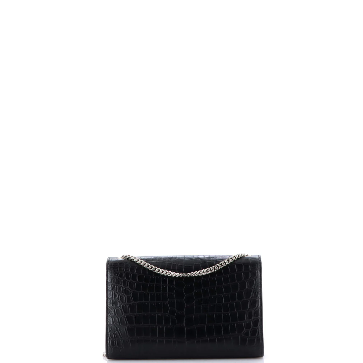 Classic Monogram Tassel Crossbody Bag Crocodile Embossed Leather Medium - Deep Luxury