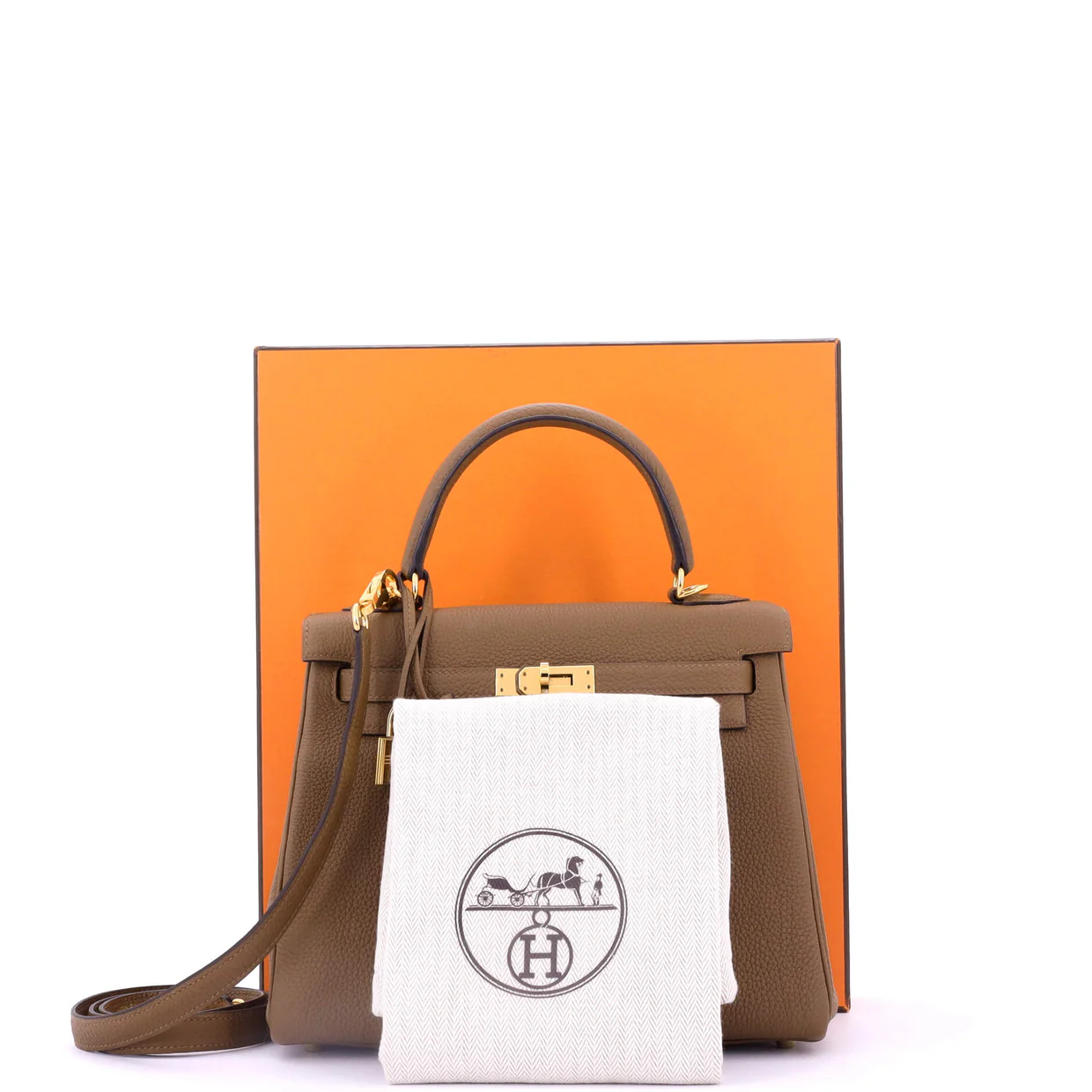 Kelly Handbag Alezan Togo with Gold Hardware 25 - Deep Luxury