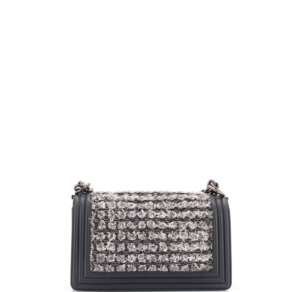 Boy Flap Bag Braided Tweed Old Medium - Deep Luxury