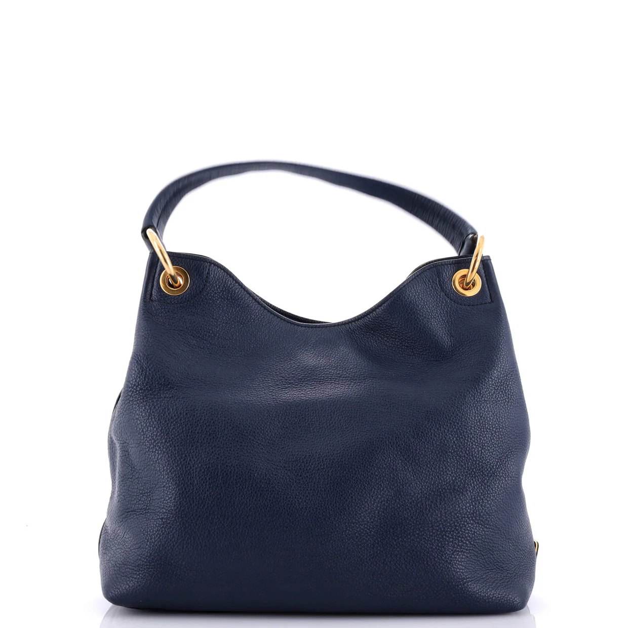Logo Hobo Embossed Vitello Daino Medium - Deep Luxury