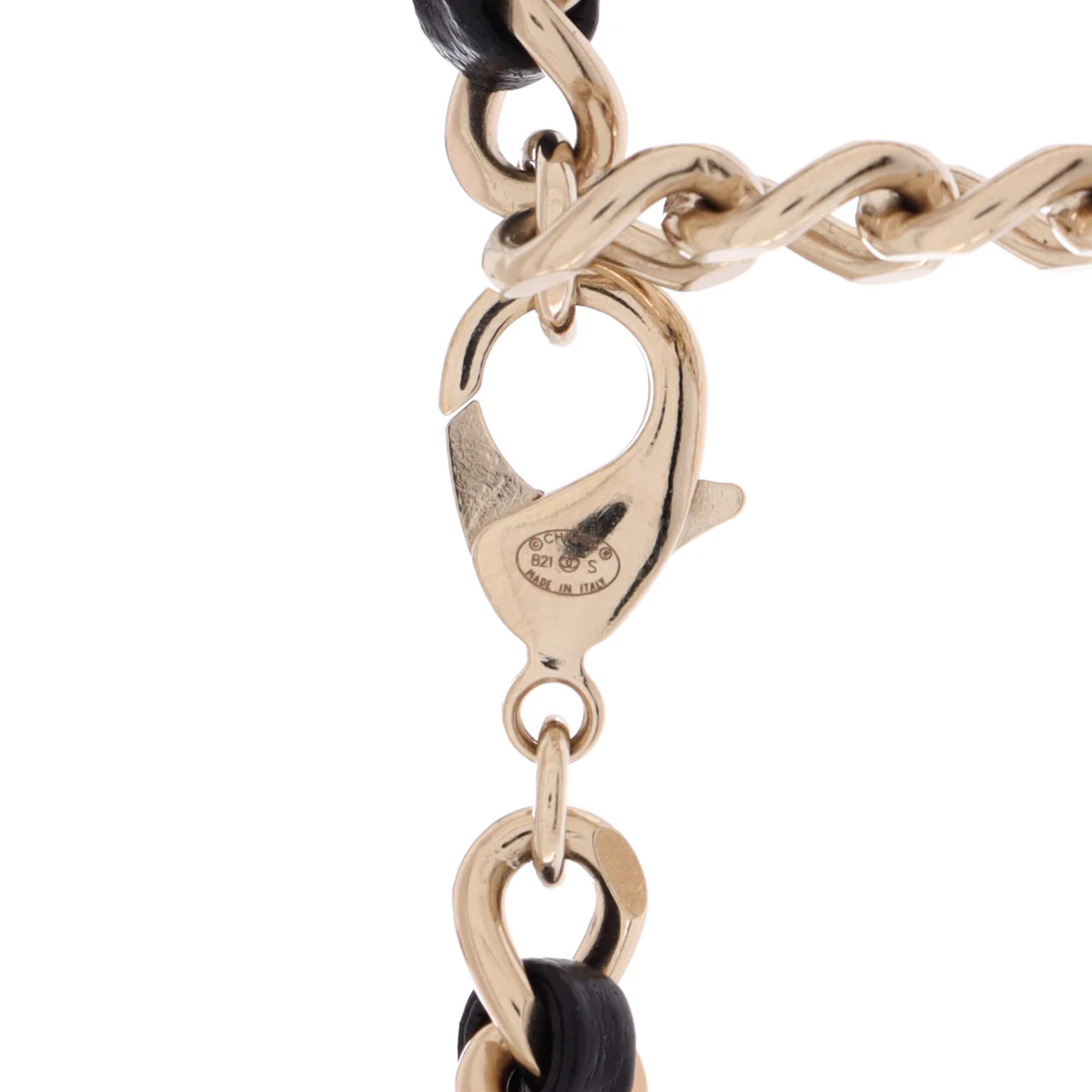 Flap Bag Chain Pendant Necklace Quilted Metal with Lambskin - Deep Luxury
