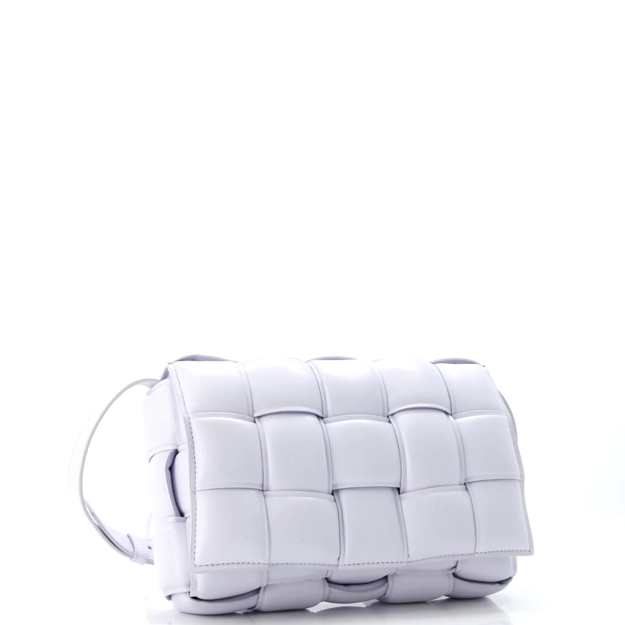 Cassette Crossbody Bag Padded Maxi Intrecciato Leather - Deep Luxury