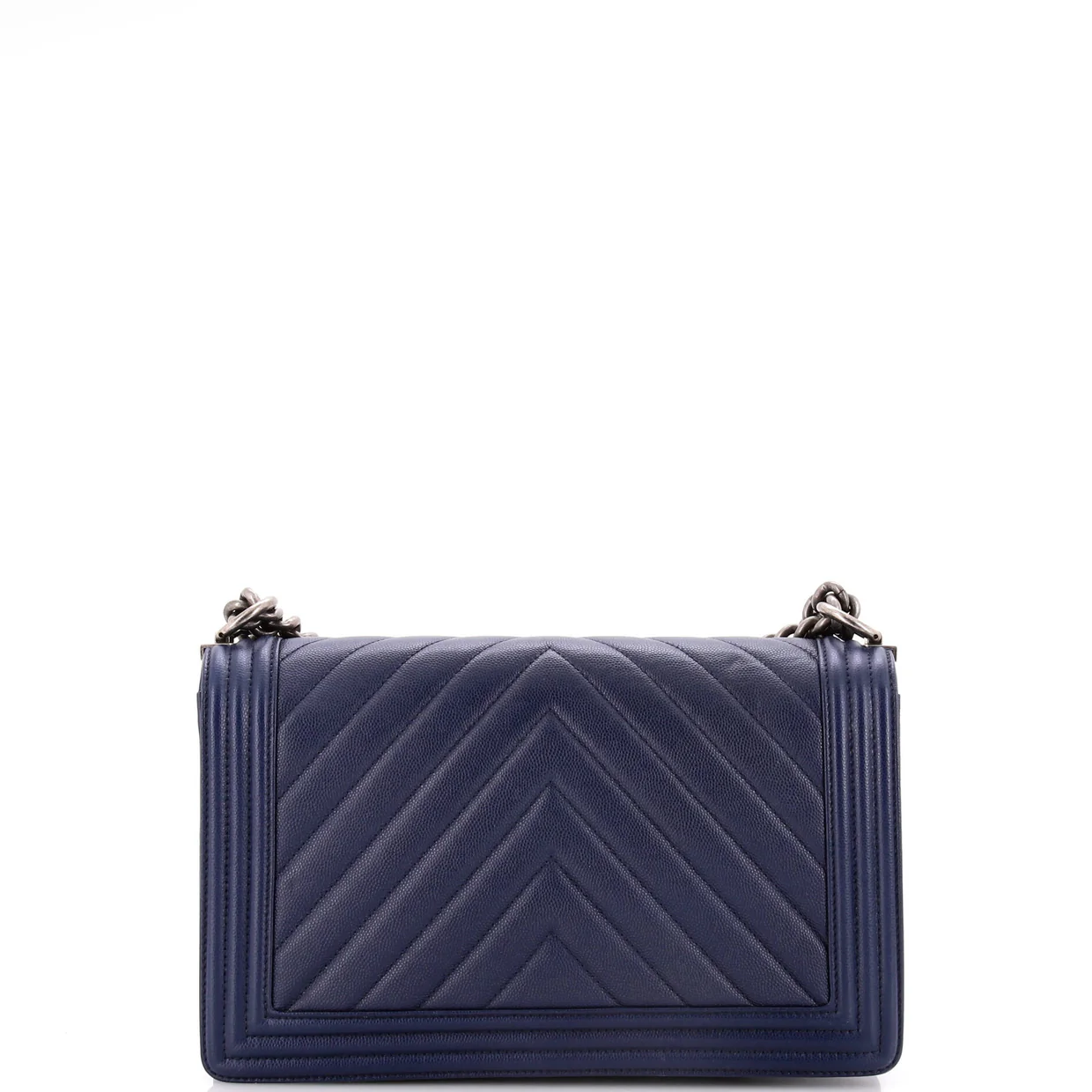 Boy Flap Bag Chevron Caviar New Medium - Deep Luxury