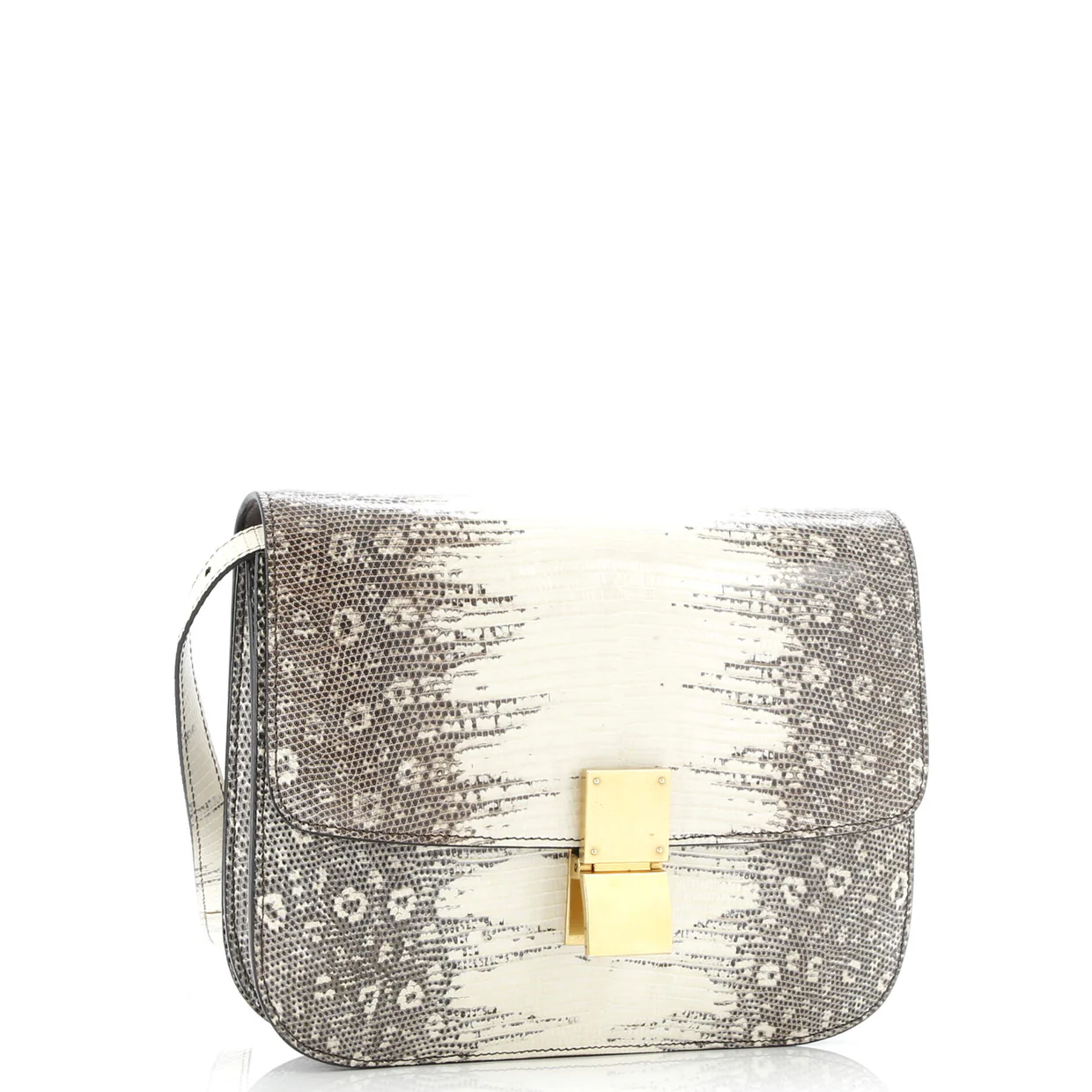 Classic Box Bag Lizard Medium - Deep Luxury