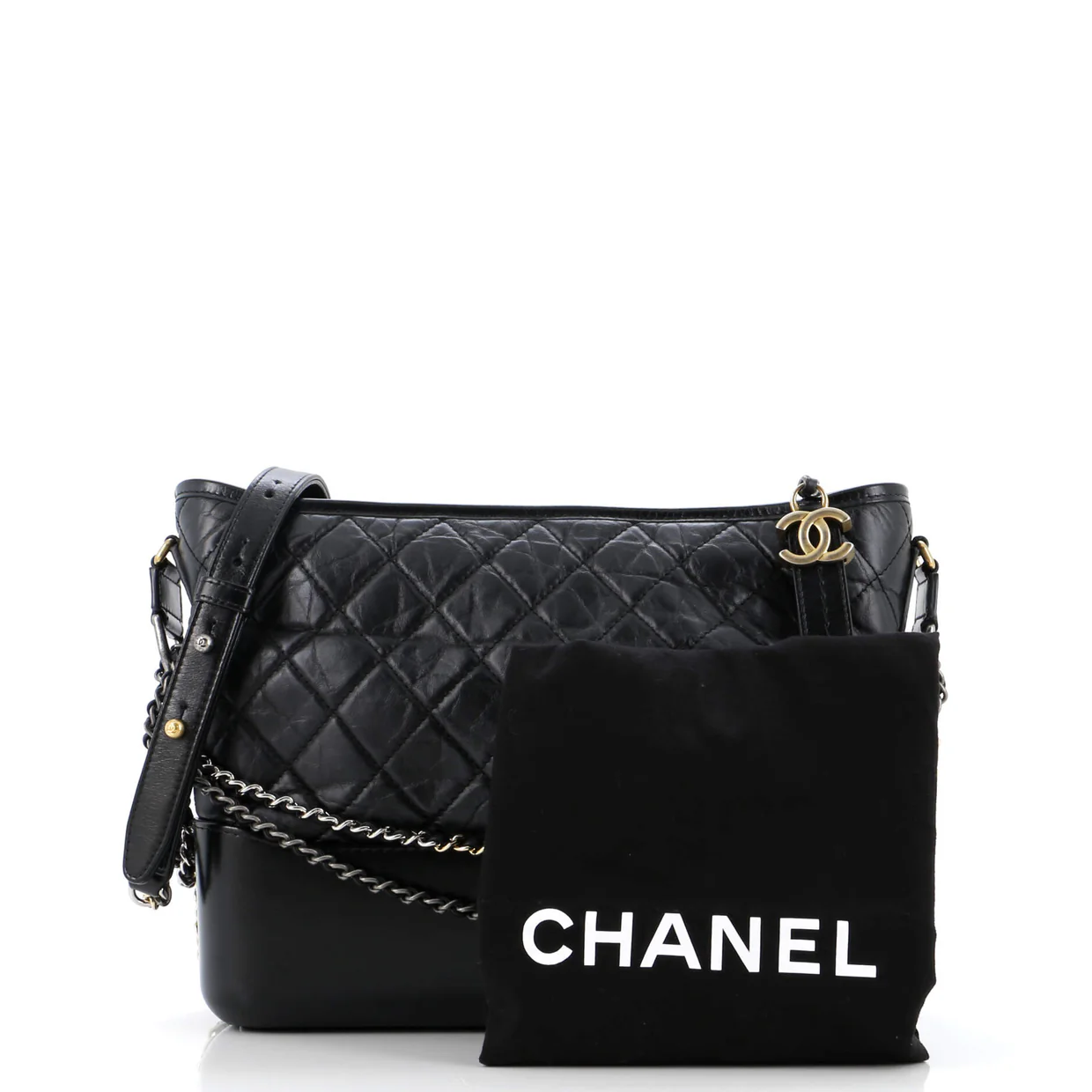 Gabrielle Hobo Quilted Aged Calfskin Medium - Deep Luxury