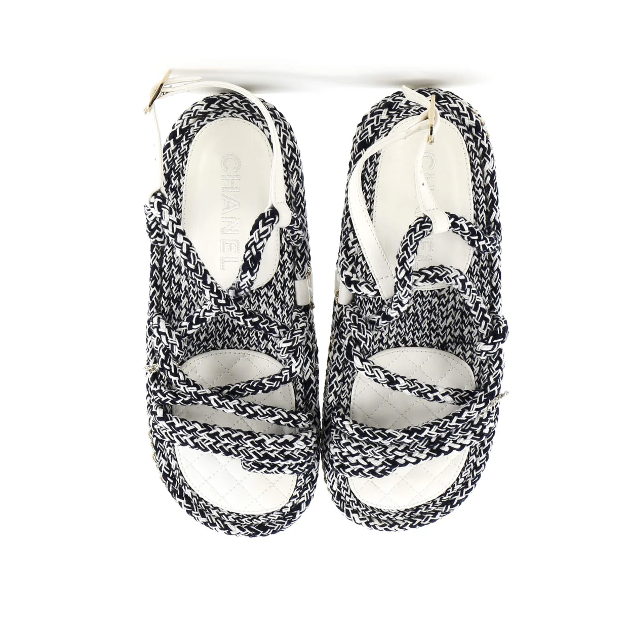 Women's CC Chain Sandals Braided Cord - Deep Luxury