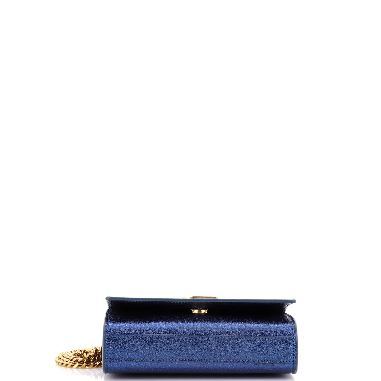 Classic Monogram Crossbody Bag Metallic Leather Small - Deep Luxury