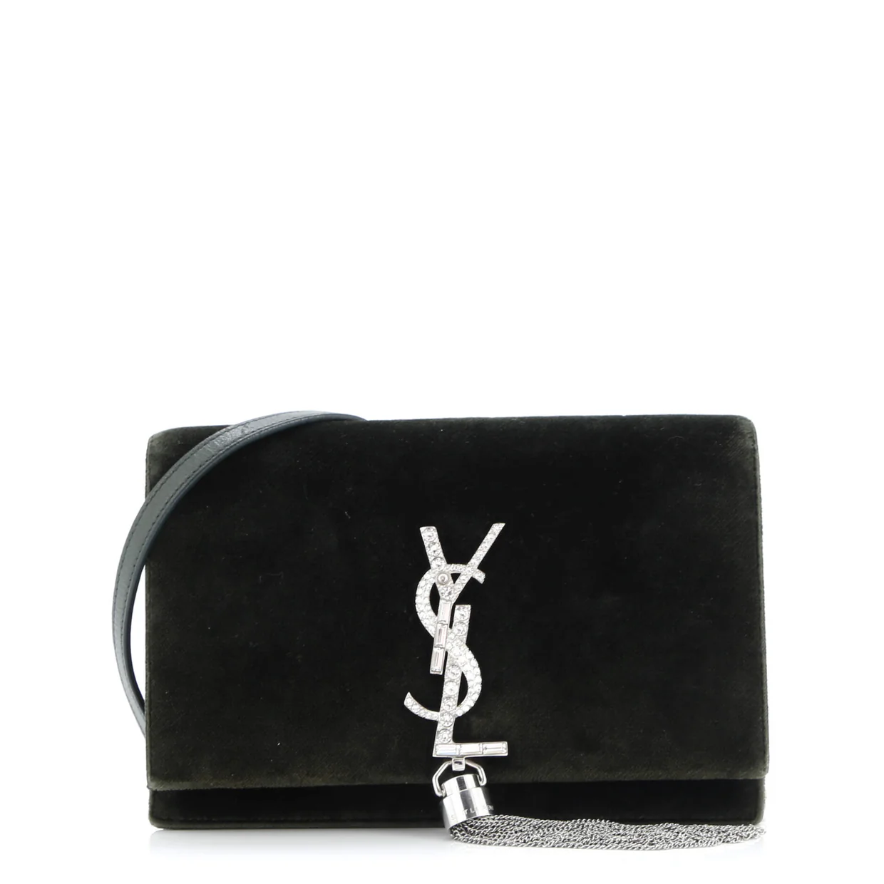 Classic Monogram Tassel Chain Wallet Velvet - Deep Luxury