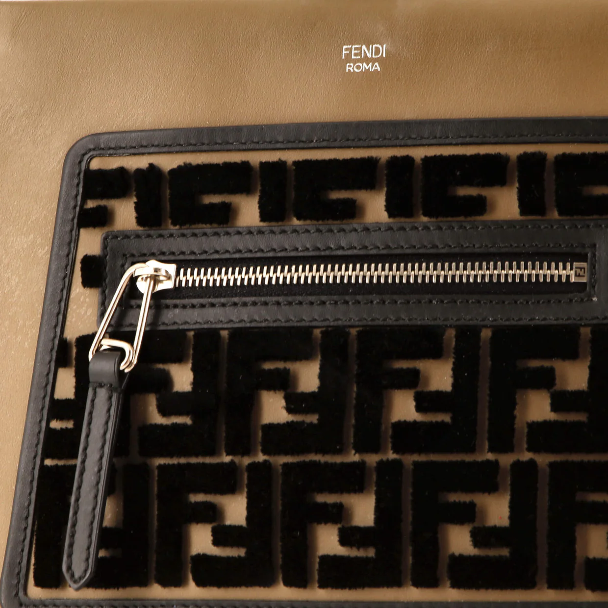 Runaway Bag Leather and Zucca Velvet Small - Deep Luxury